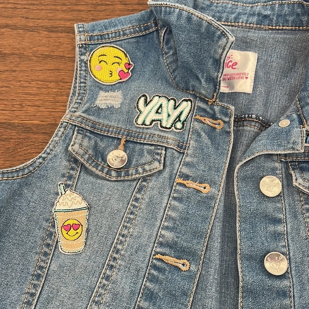 Justice Girls Denim Vest Size 8/10